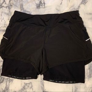 Athleta 2-in-1 Shorts Reflective Spandex